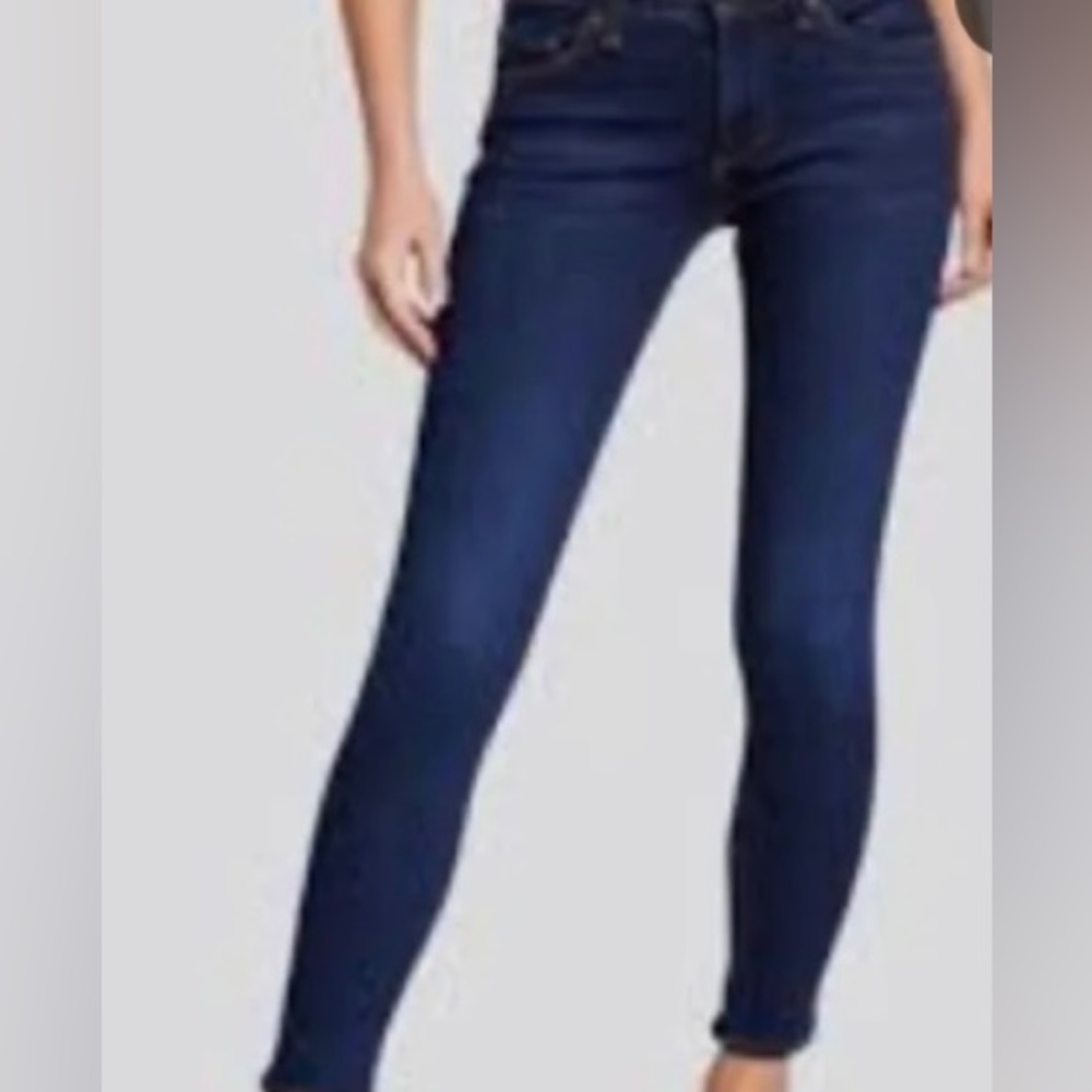 Veronica Beard Brook size 28 Mid Rise Zip Skinny Leg Jeans in Prussian Blue Wash